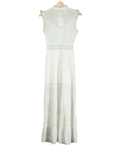 Skye By Brora White The Organic Cotton Lace Dress UK 6