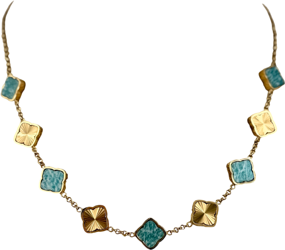 Abbott Lyon Amazonite Clover Necklace