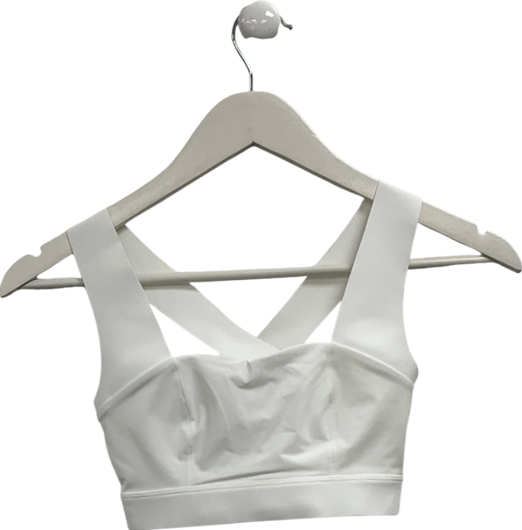 Jelenew White Intuition Medium-support Fast-dry Sports Bra UK XS