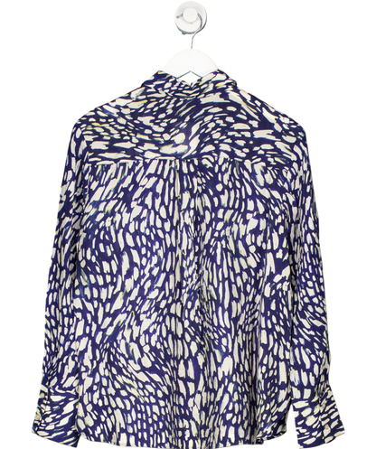 MANGO Blue Lyocell Printed Shirt UK 8