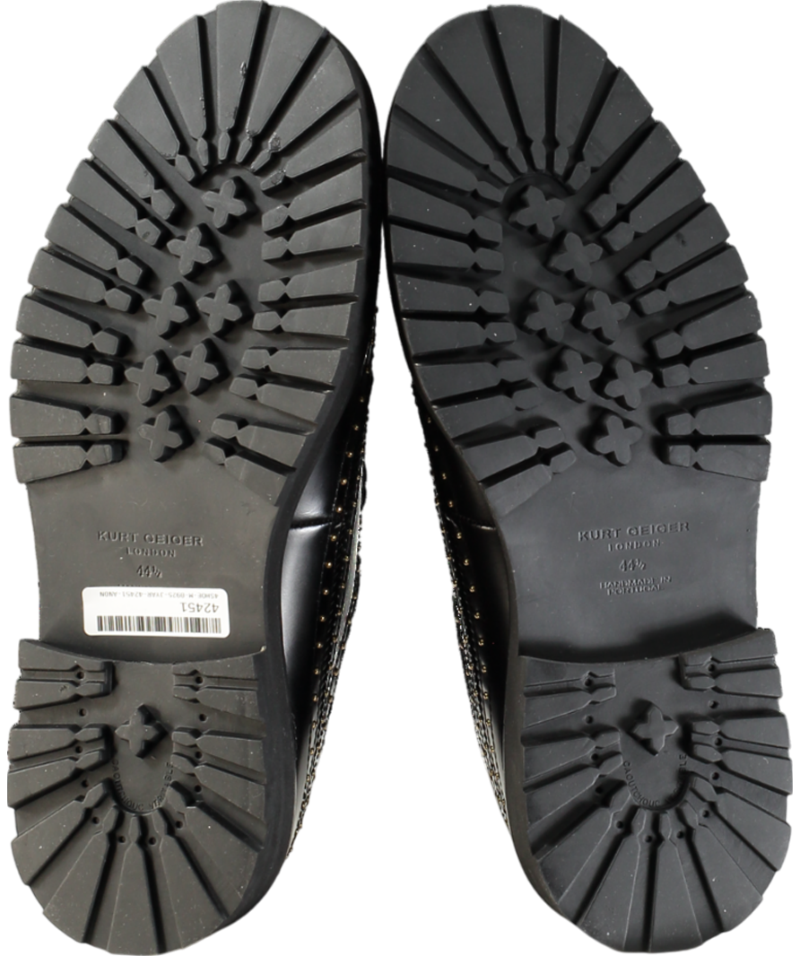 Kurt Geiger Black Drayton Stud Brogue UK 10.5 EU 44.5 👞