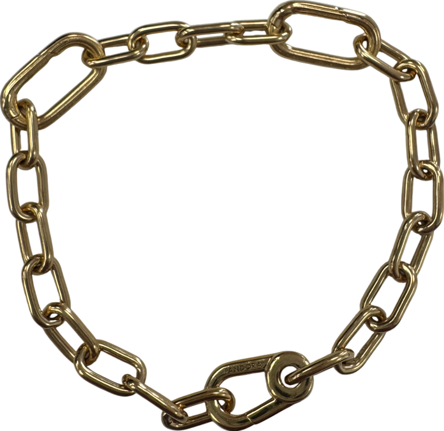Pandora Yellow 14k Gold Plated Me Small-link Chain Bracelet 17.5cm