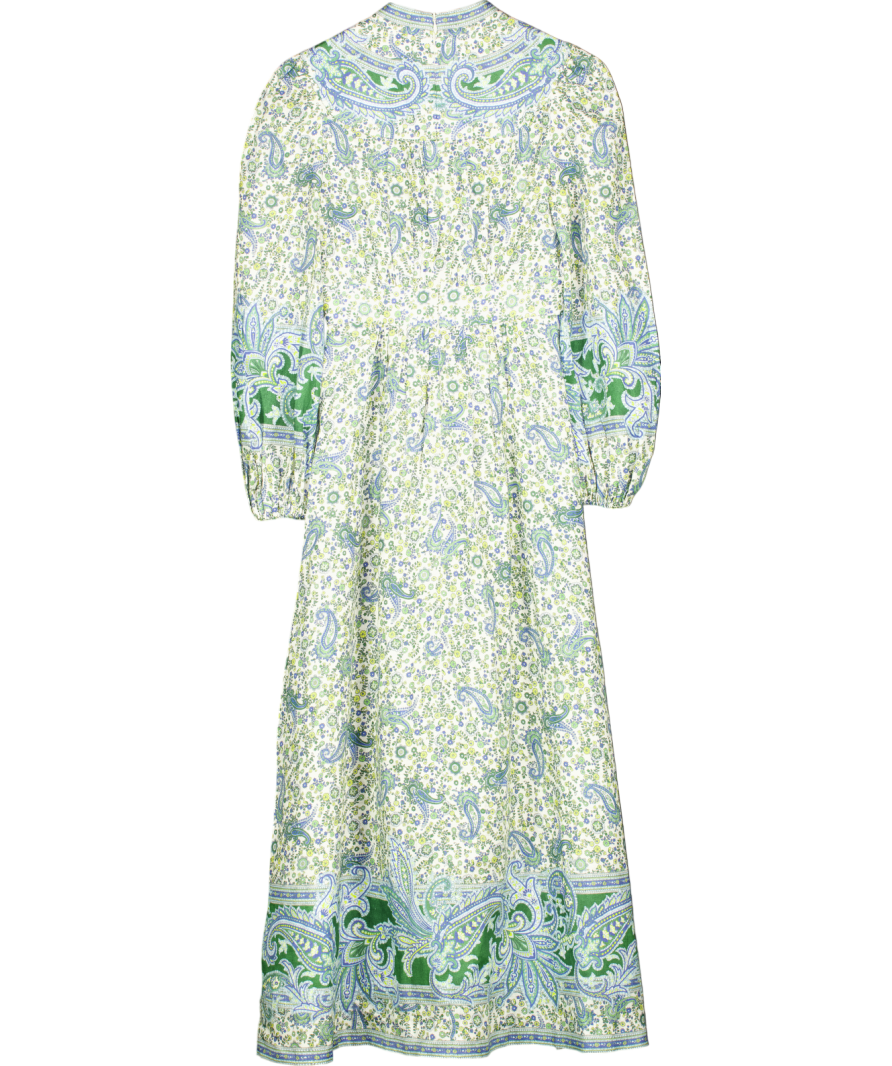 Zimmermann Ottie printed linen maxi dress SZ0P UK 6
