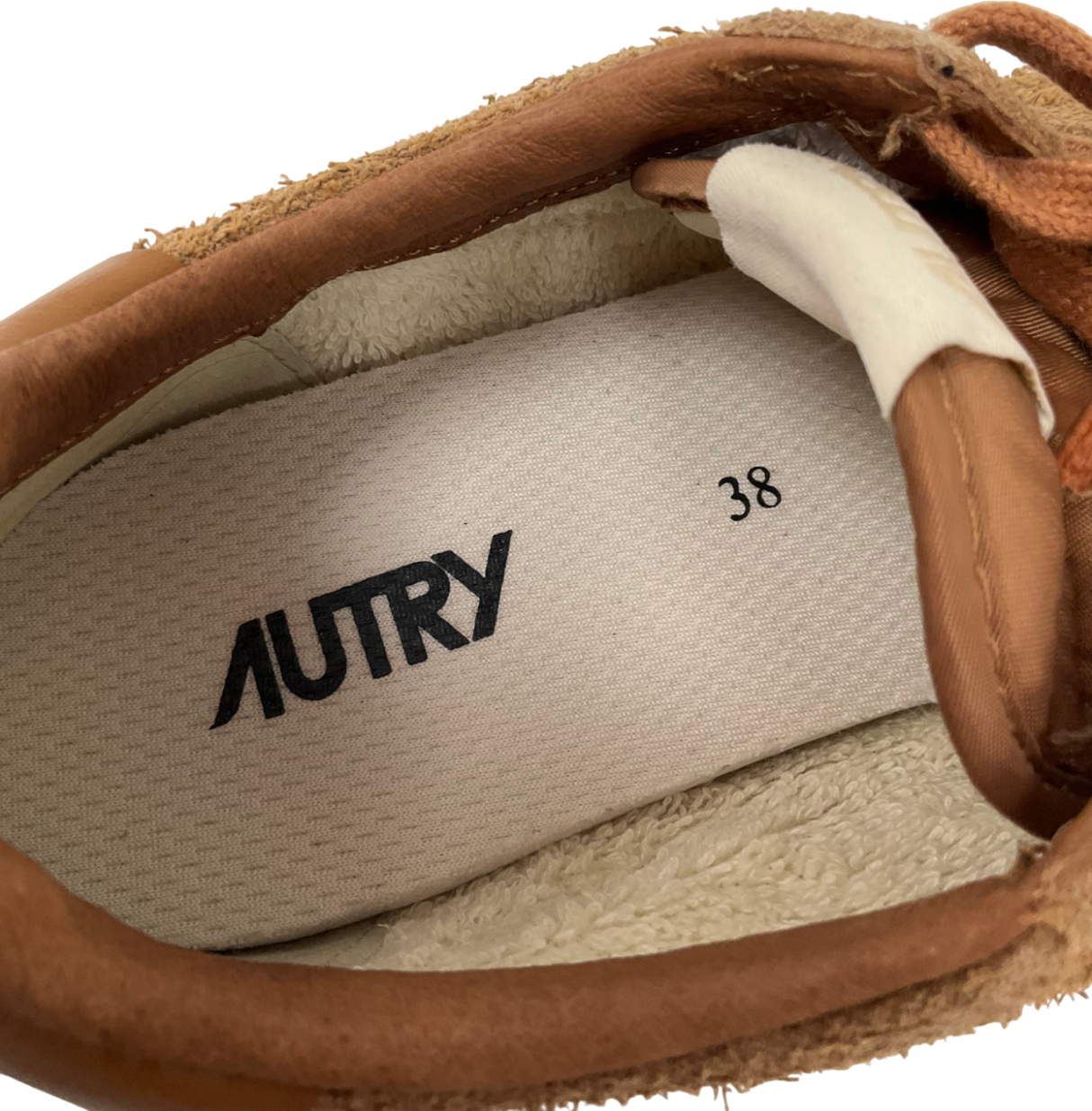 AUTRY Brown Windspin Panelled Brushed Suede Sneakers UK 5 EU 38 👠