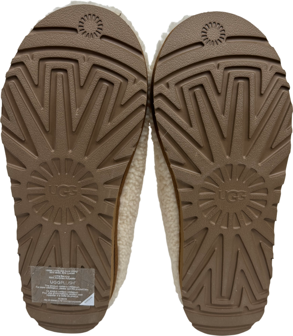 UGG Cream Sheepskin Tasman Maxi Curly Slippers UK 7 EU 40 👠