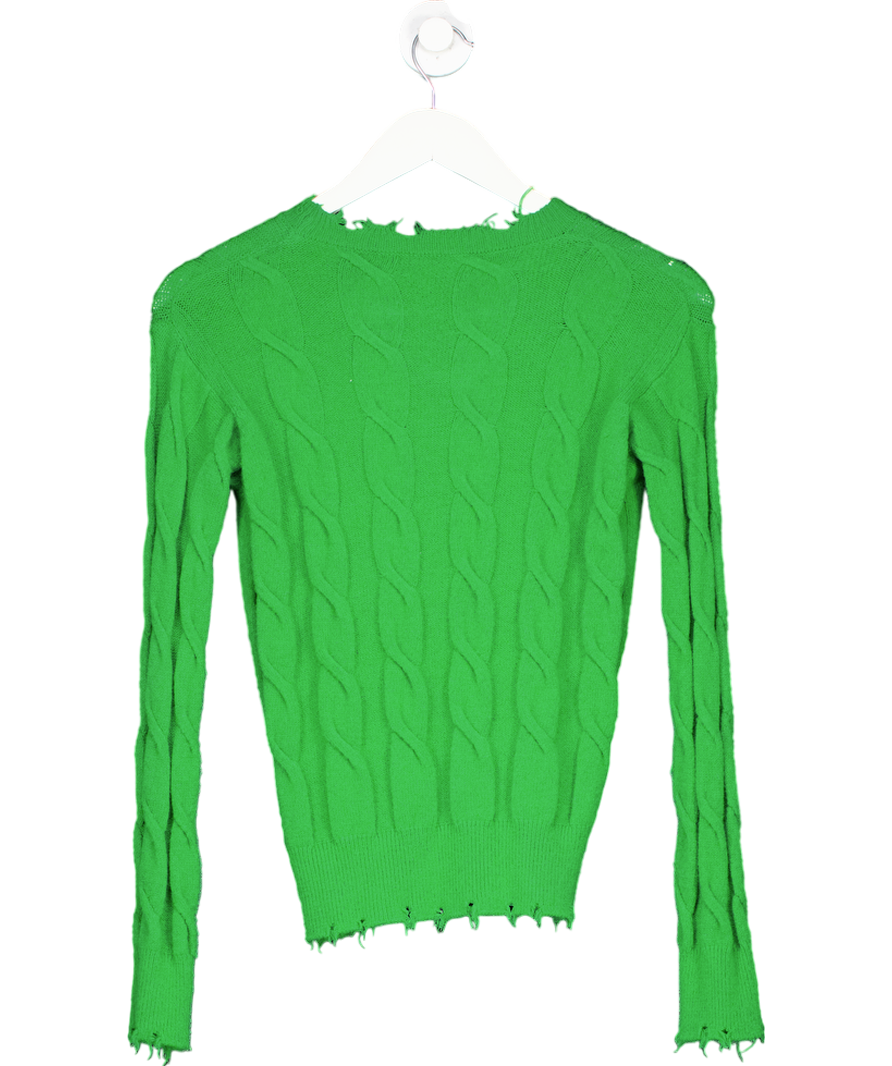Pinko Green Supersoft Cableknit Jumper UK XS