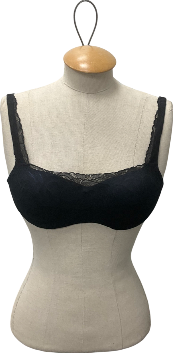 Triumph Black Body Make Up Illusion Lace Balconette UK 34B