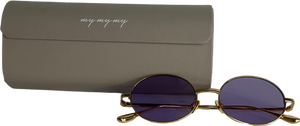 My my my Purple Round Sunglasses in case