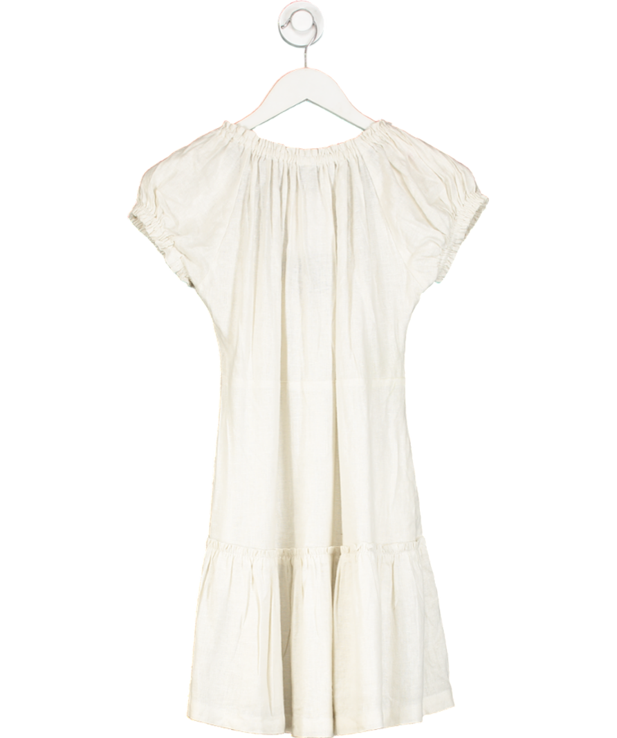 Free People Cream Linen Blend Mini Dress UK S