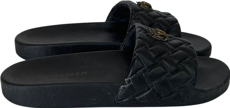 Kurt Geiger Black Meena Eagle Slide UK 5 EU 38 👠