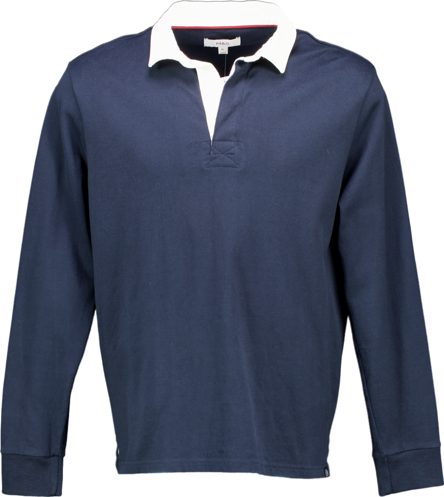 M&S Navy Rugby Shirt UK XL