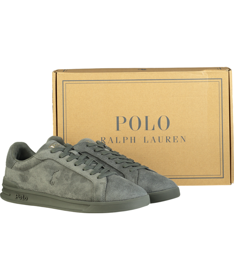 Polo Ralph Lauren Grey Heritage Court Ii Suede Trainers UK 9 EU 43 👞