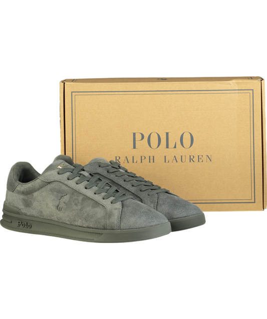 Polo Ralph Lauren Grey Heritage Court Ii Suede Trainers UK 9 EU 43 👞