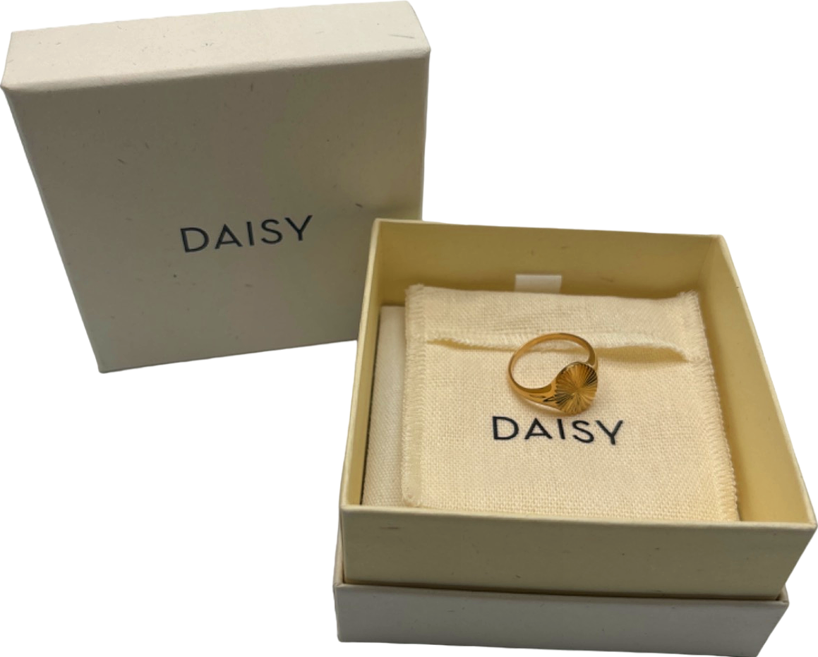 Daisy London Gold Plated Stacking Ring UK M