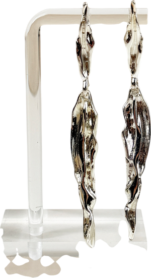 Pilgrims Metallic Silver Plated Dangle Earrings One Size