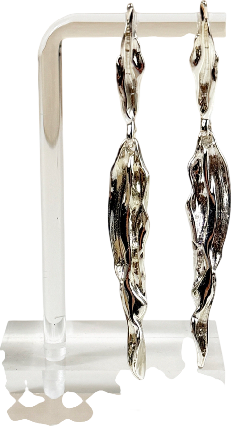 Pilgrims Metallic Silver Plated Dangle Earrings One Size