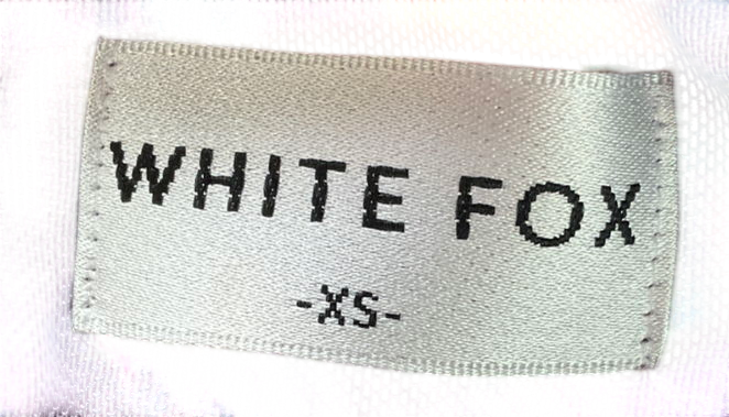 White Fox Multicoloured Abstract Print Drawstring Skirt UK XS