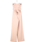ASOS Pink Strapless Bandeau Tie Waist Wide Leg Jumpsuit UK 6