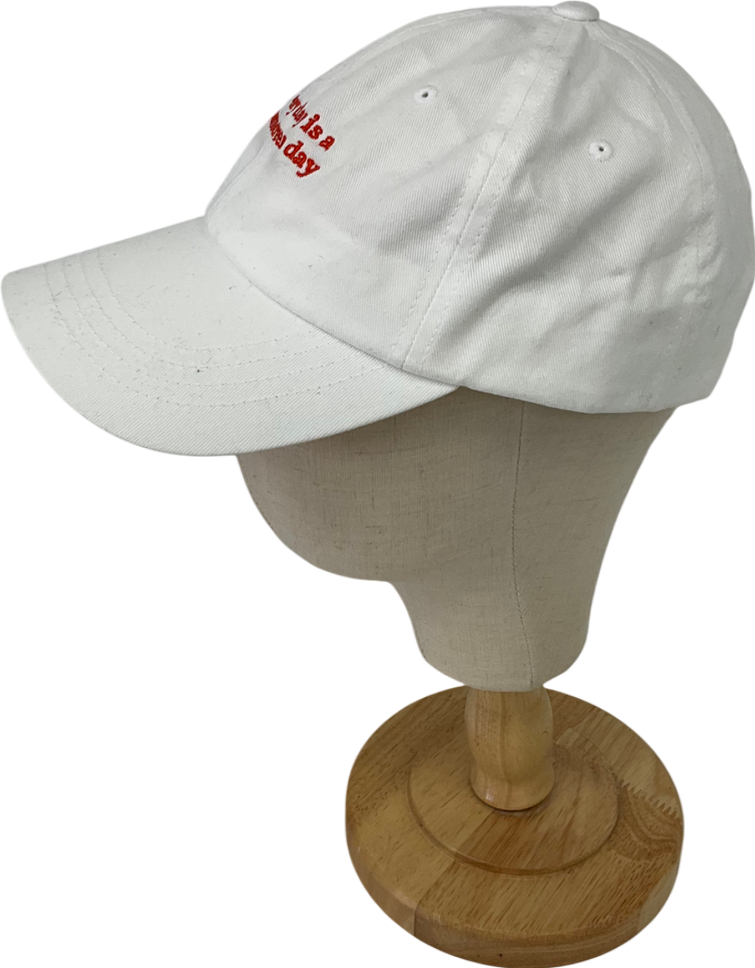 White Sunscreen Embroidered Logo Cap