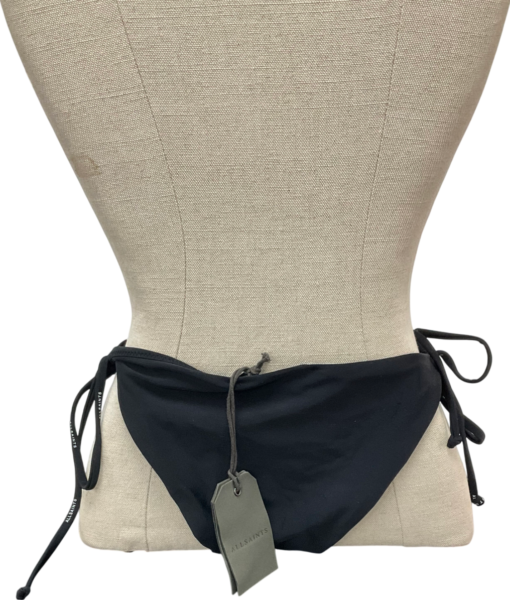 All Saints Black Rosa Bikini Bottom UK M