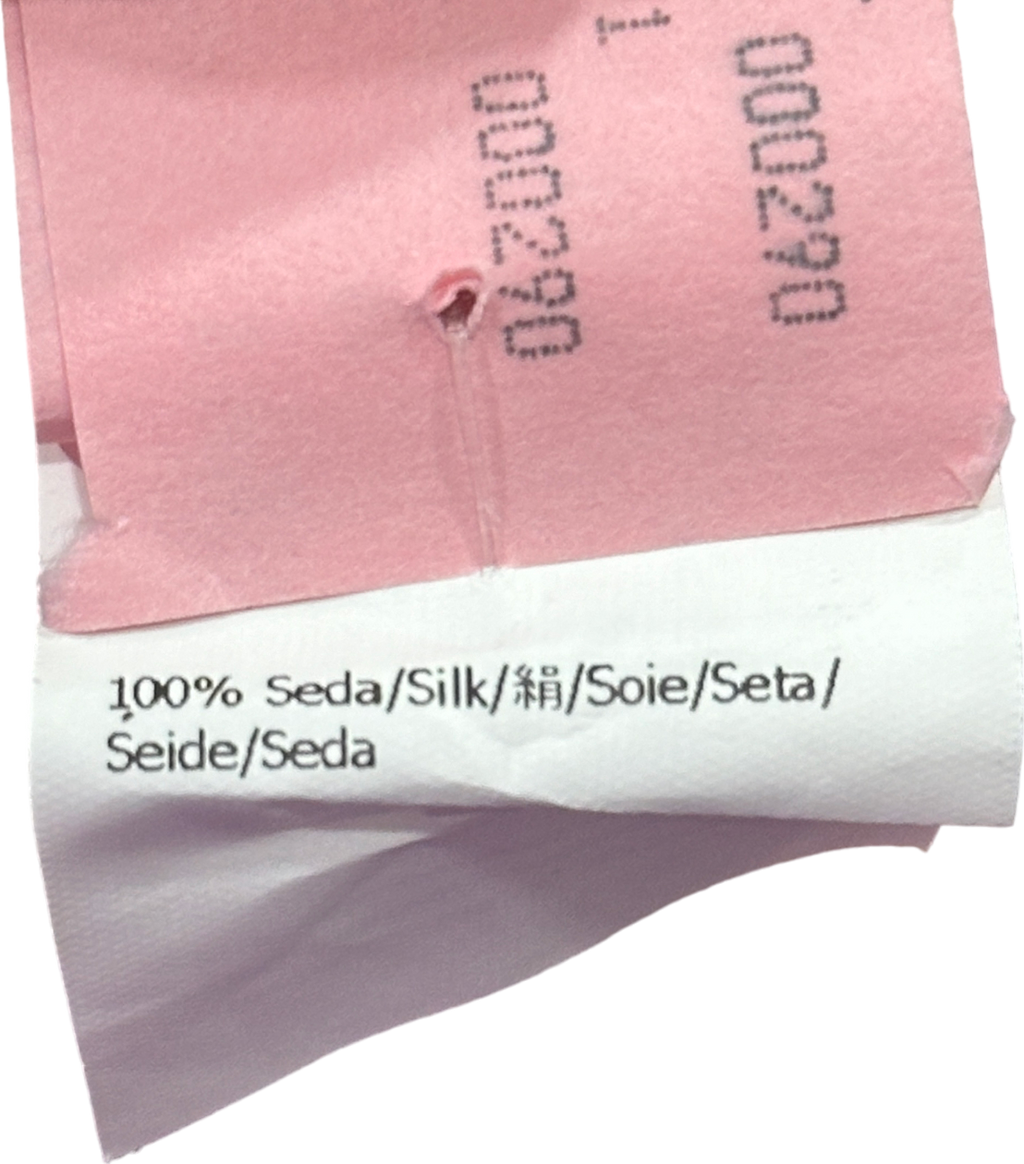 Loewe Beige Striped Silk Scarf Top UK M