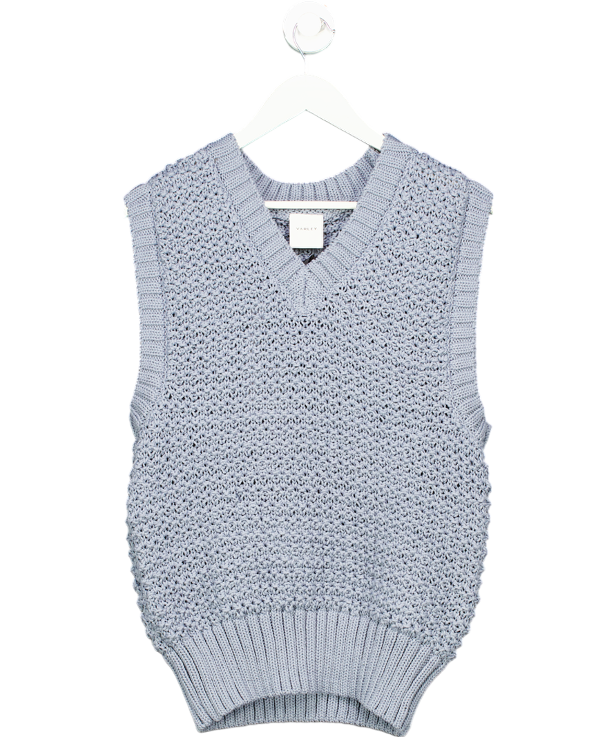 Varley Blue Adie Recycled Crocheted Vest UK M