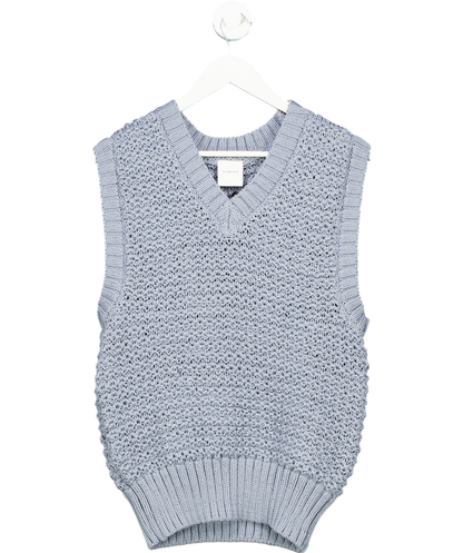 Varley Blue Adie Recycled Crocheted Vest UK M