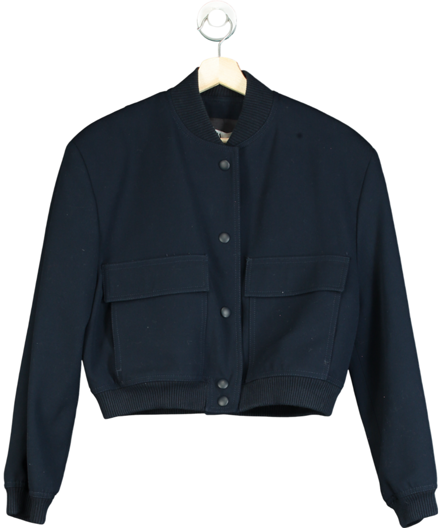 ZARA Blue Bomber Jacket With Pockets UK M