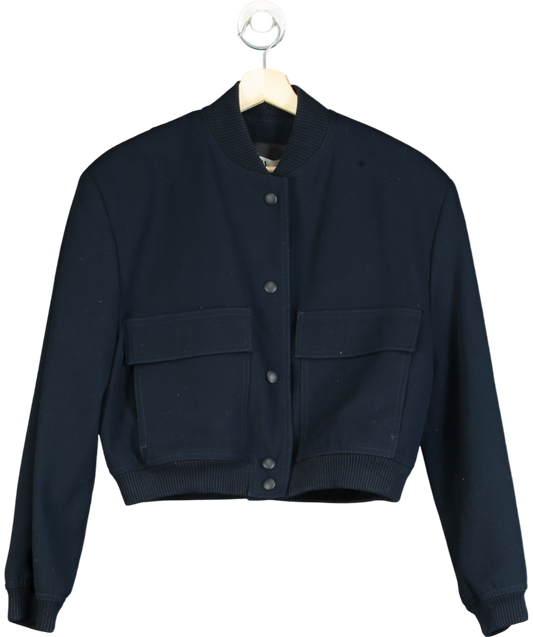 ZARA Blue Bomber Jacket With Pockets UK M