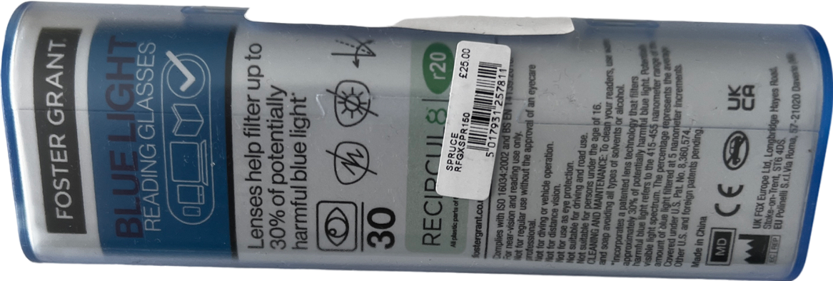 foster grant Spruce Lenses Black +1.5