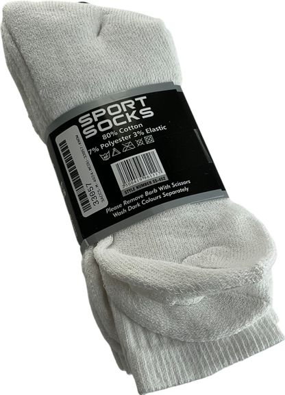 White Sport Socks UK 9 EU 42 👠