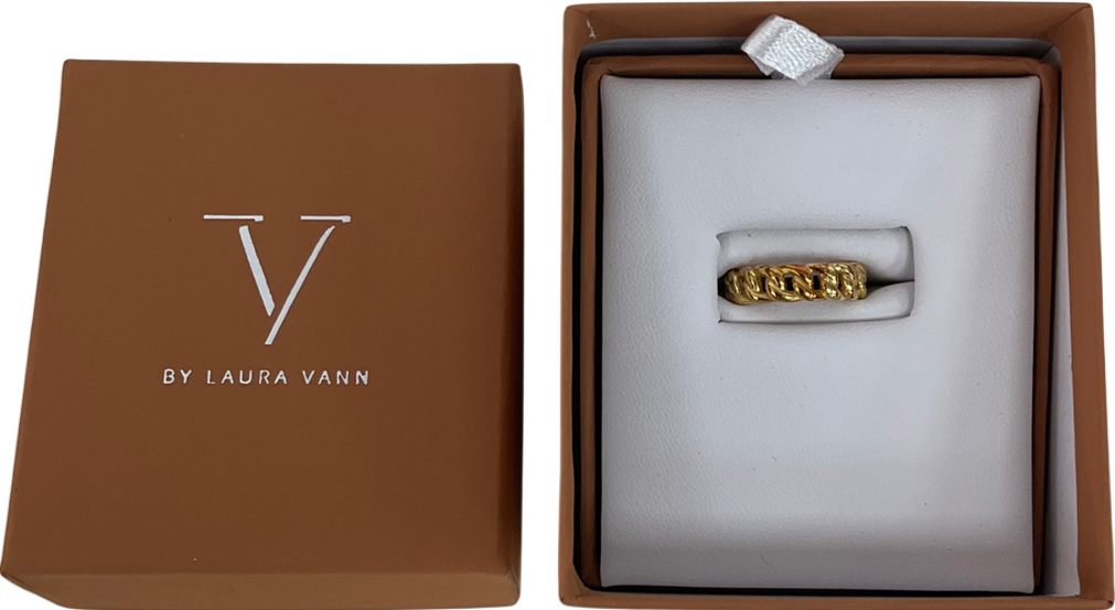 Laura Vann Metallic Open Link Ring - Size K