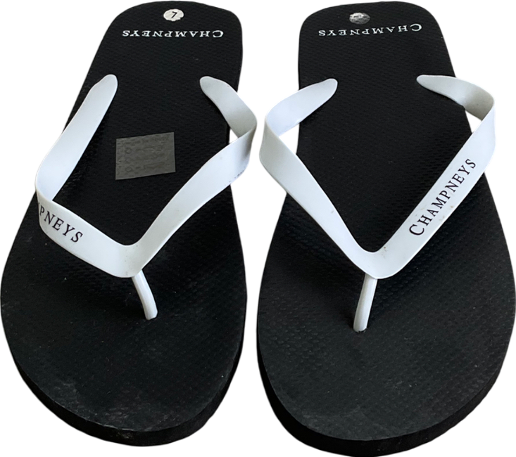 Black Champneys Flip Flops UK 7 EU 41 👞