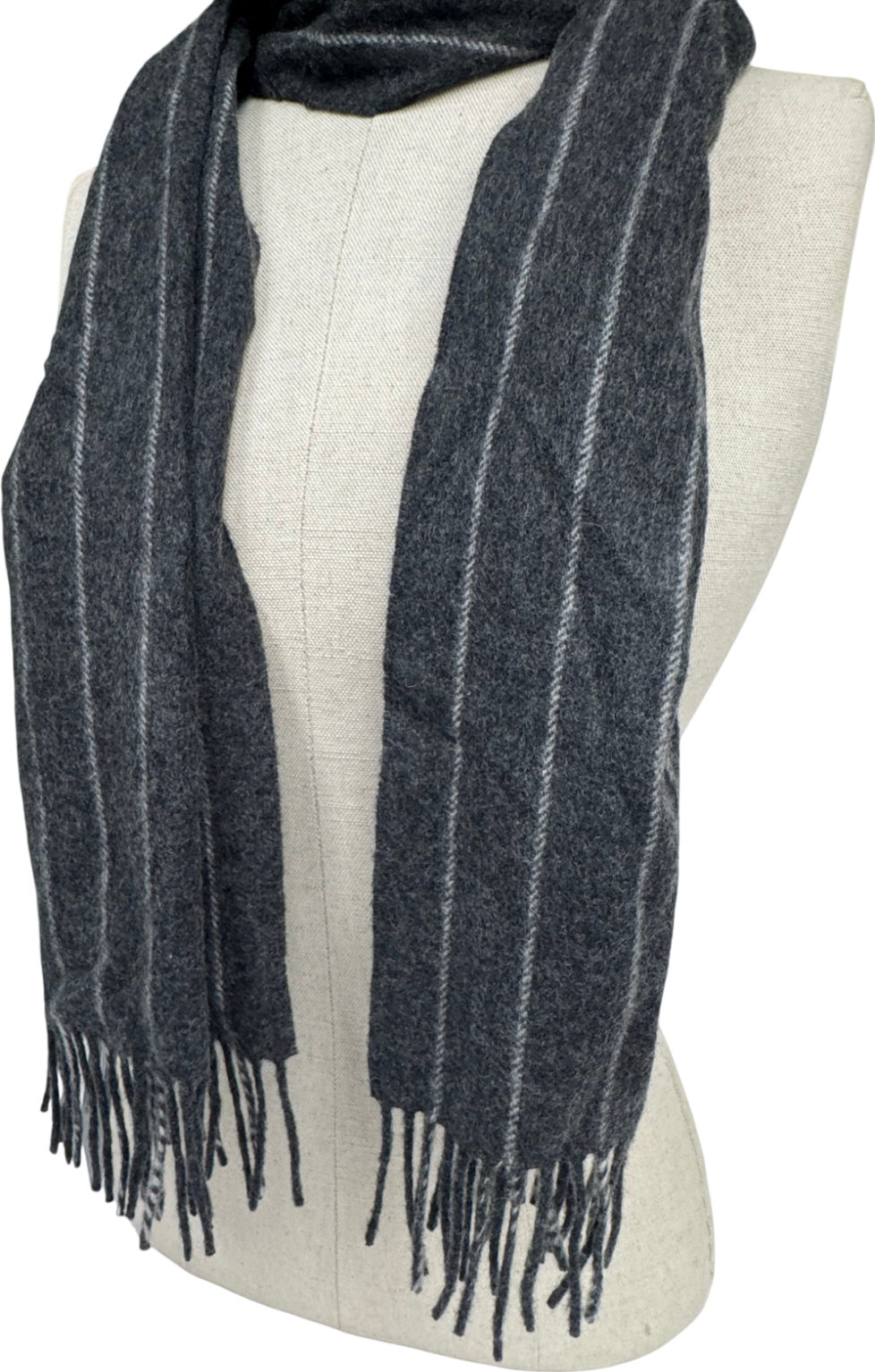 brooks brothers Grey Cashmere Scarf One Size