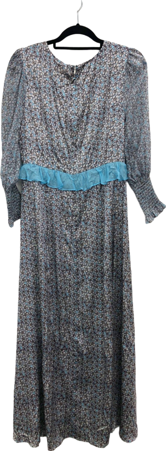 Jessica Russel Flint Blue Floral Print Dress UK S