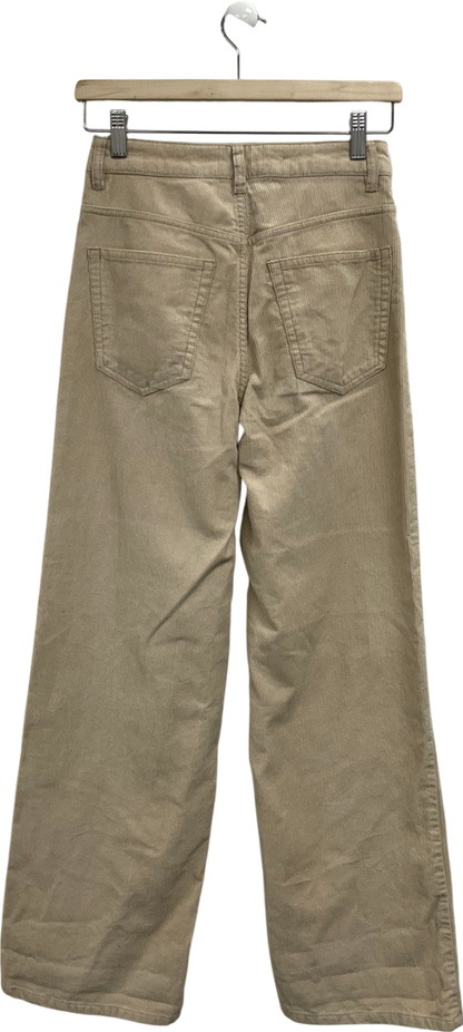 H&M Beige Corduroy Trousers UK 4