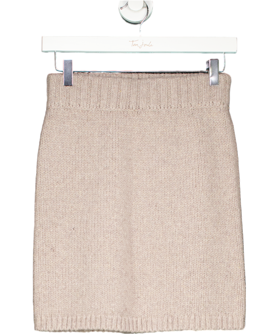 Next Grey Neutral Co-ord Soft Touch Knitted Mini Skirt UK XS