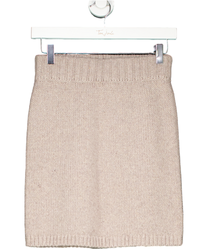 Next Grey Neutral Co-ord Soft Touch Knitted Mini Skirt UK XS