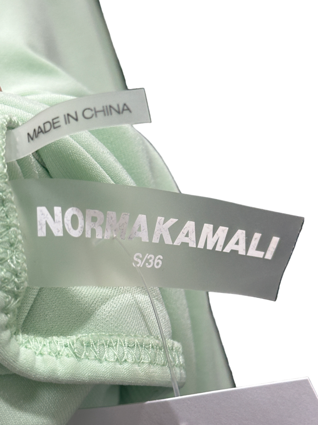 Norma Kamali Mint Green Asymmetrical Ruched Dress S/36