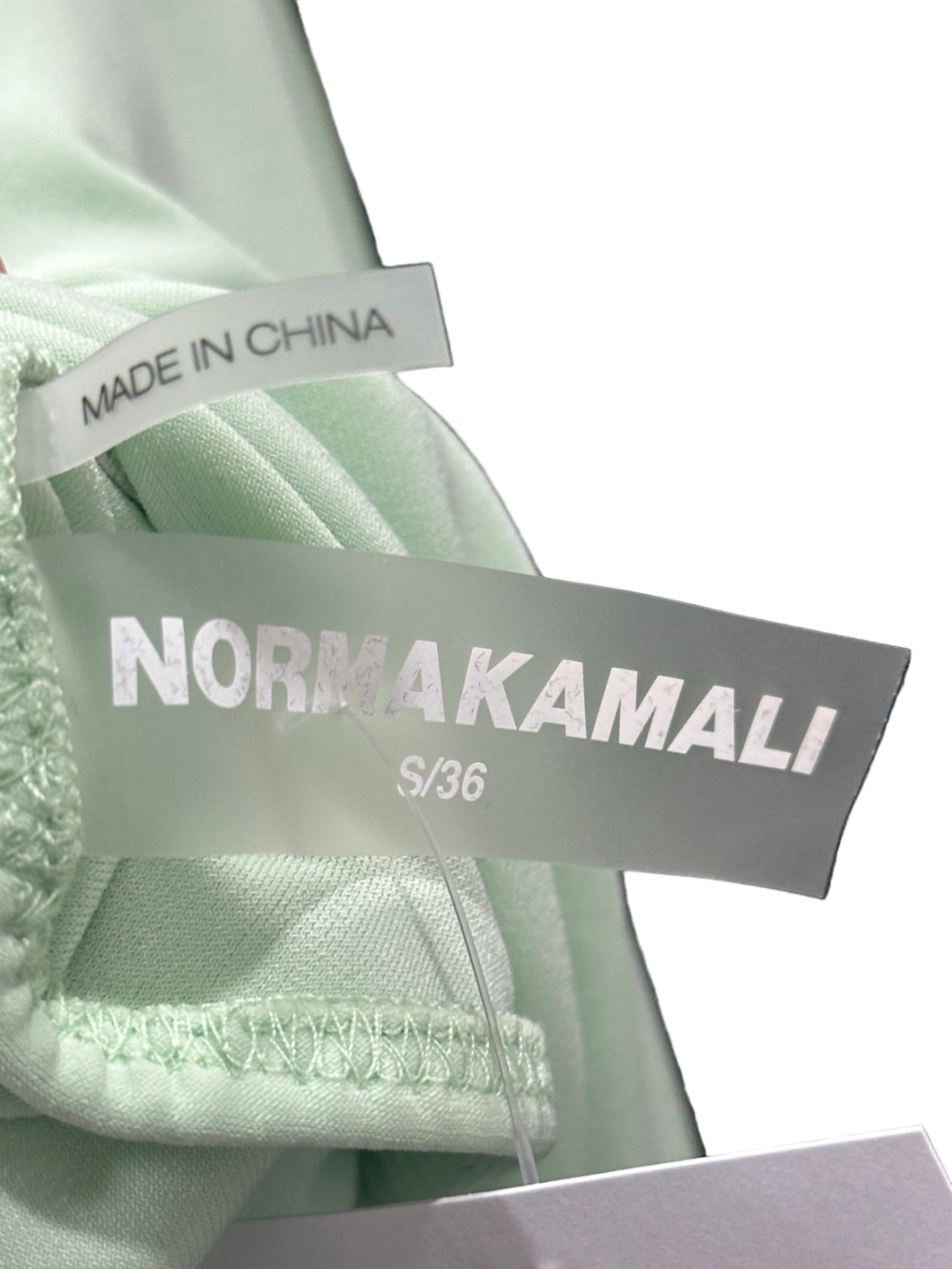 Norma Kamali Mint Green Asymmetrical Ruched Dress S/36