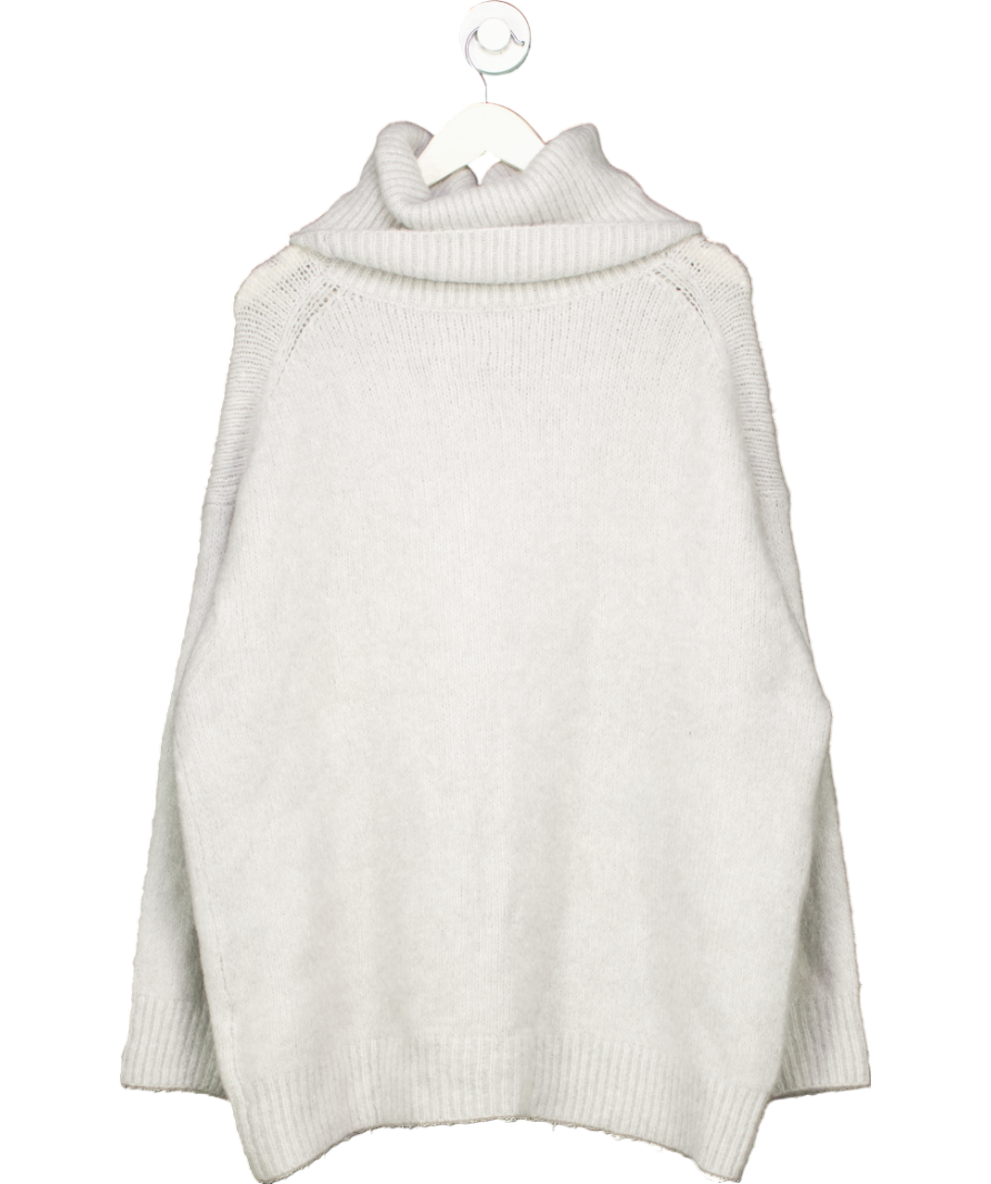 ZARA Grey Roll Neck Slouchy Knit Jumper UK M