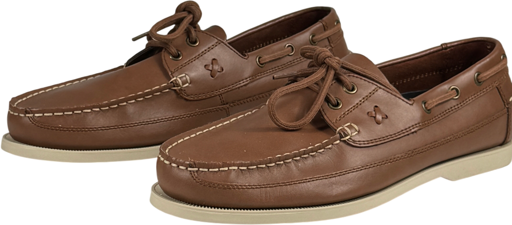Polo Ralph Lauren Tan Brown Leather Boat Deck Shoes UK 9 EU 43 👞