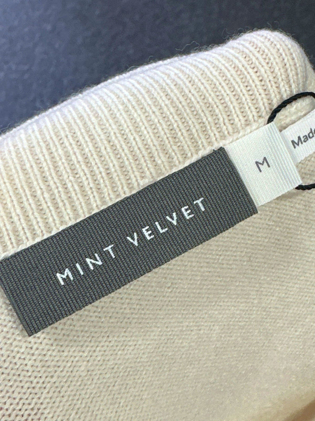 Mint Velvet Cream Wool Blend Knit Top M