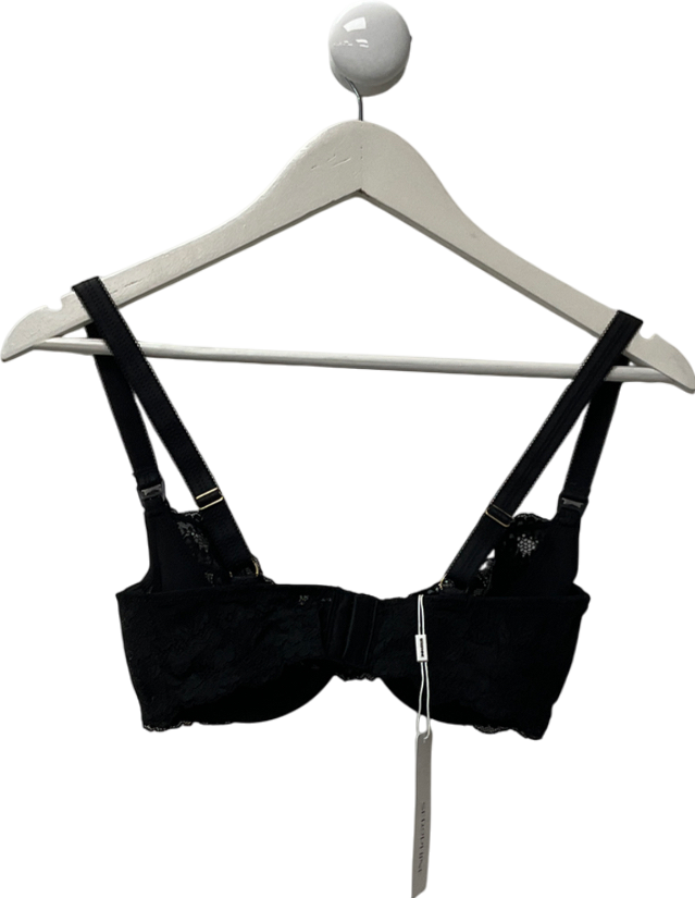 Seraphine Black Plunge Lace Nursing Bra UK 32D