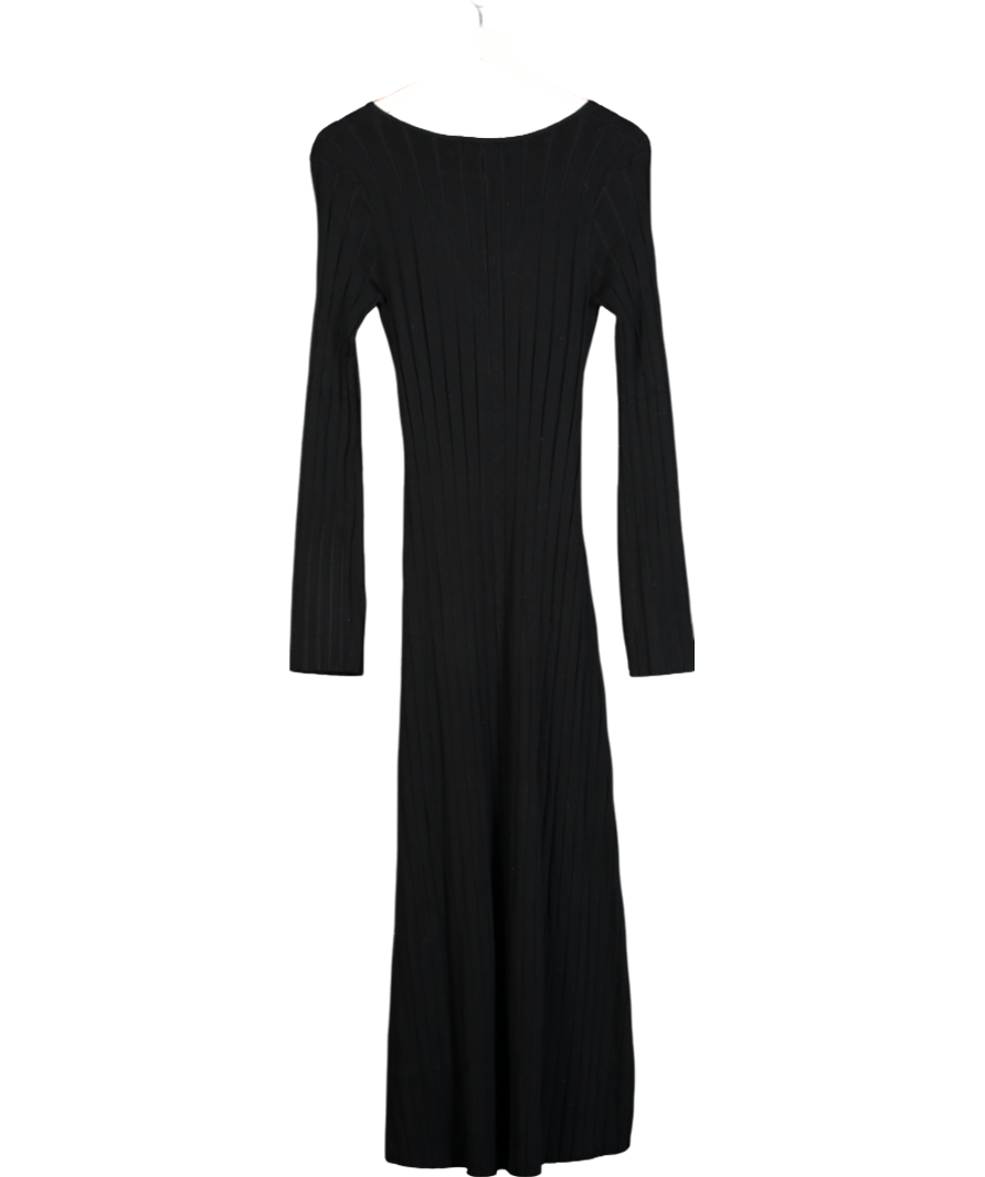 PRETTY LAVISH Black Scarlett Tie Knit Dress UK S