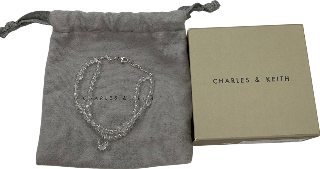 Charles & Keith White Luxem Multi-beaded Bracelet One Size