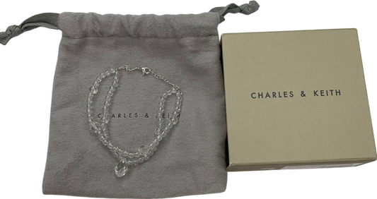 Charles & Keith White Luxem Multi-beaded Bracelet One Size