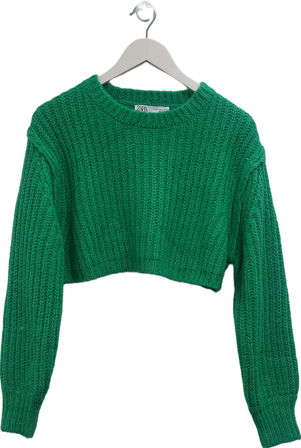 ZARA Green Cropped Jumper UK S
