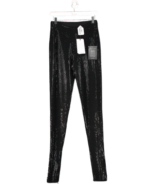 Retrofete Black Cocoa Embellished Trousers UK S