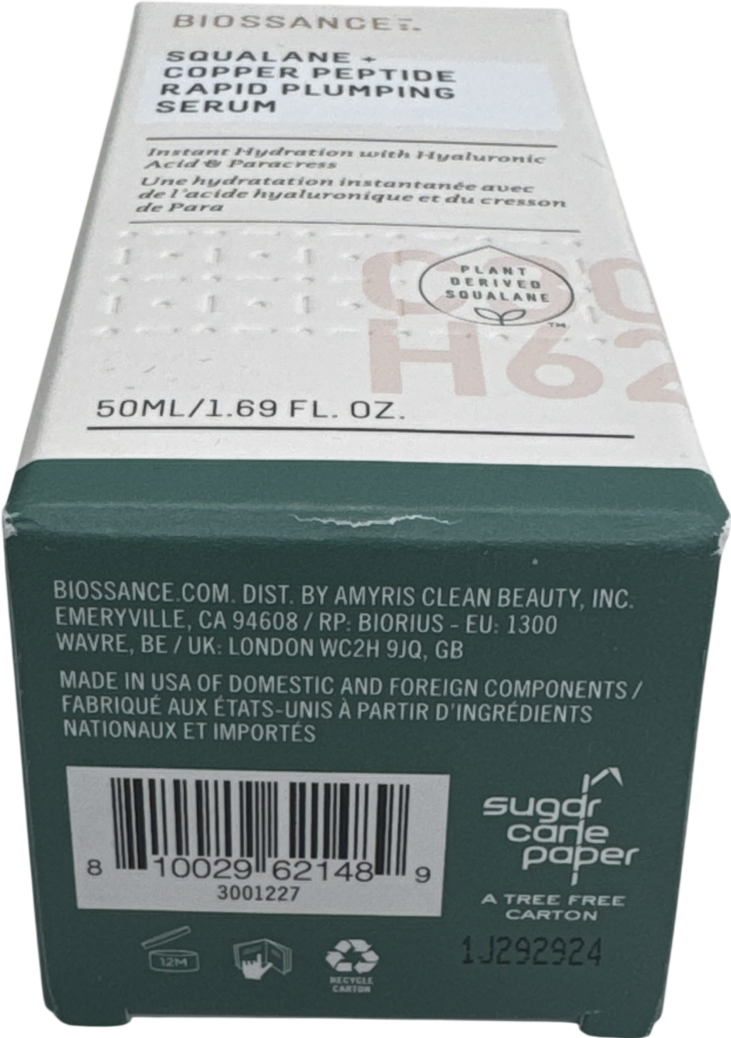BIOSSANCE Peptide Rapid Plumping Serum 50ml